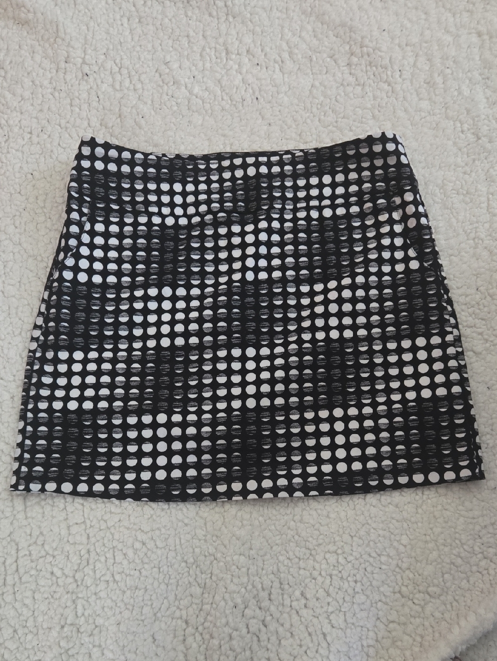 Zac & Rachel Black and White Polka Dot Mini Skort Size 10